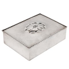 Danish Silver Box Georg Jensen Skonvirke Box / Cigar Box Copenhagen c. 1915