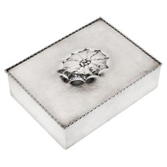 Danish Silver Box Georg Jensen Skonvirke Box / Cigar Box Copenhagen c. 1915