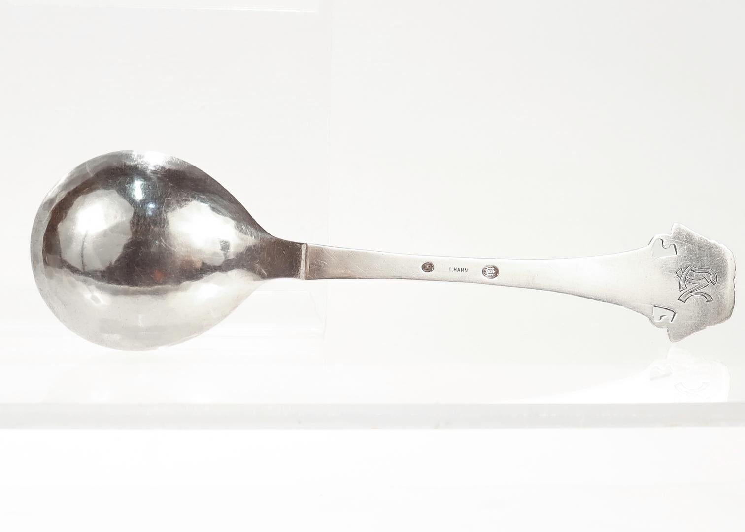 Danish Silver Butterfly Sommerflugl Art Nouveau Dinner Spoon by Frigast For Sale 2
