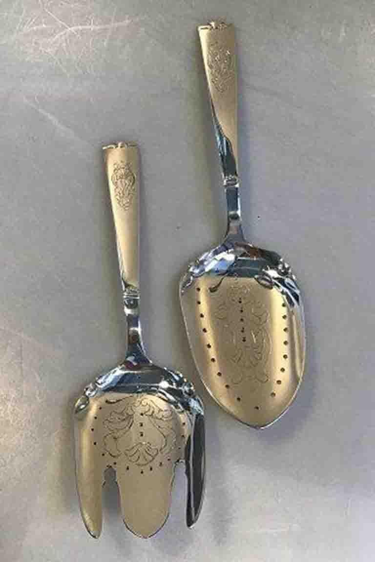 Danish Silver Fish Serving Set For Sale at 1stDibs