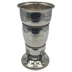 Vaso danese in argento martellato a mano di C. Heise