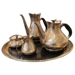 Danish Silver Plated Tea and Coffee Set by Hans Bunde for Cohr