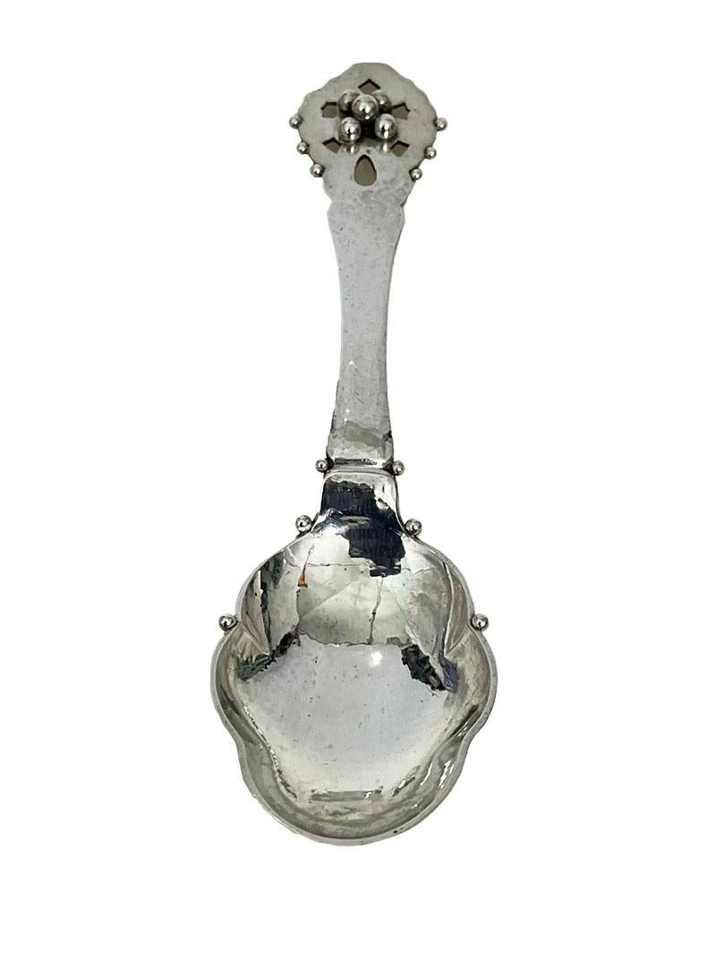 Cuchara de servir de plata danesa de Grann & Laglye, 1918 en venta 1