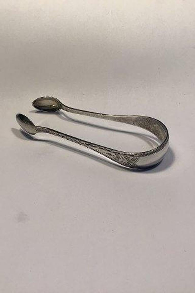 Danish Silver Sugar Tongs 830 In Good Condition For Sale In Copenhagen, DK