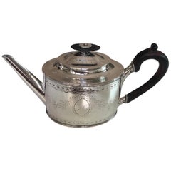 Antique Danish Silver Tea Pot by Bendix Gijsen, Copenhagen, Louis XVI Period, Dated 1799