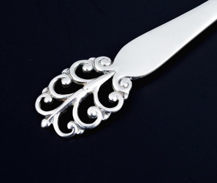 Mid-20th Century Danish Silversmith, Five Meat Forks. Danish 830 Silver. 1930/40s For Sale