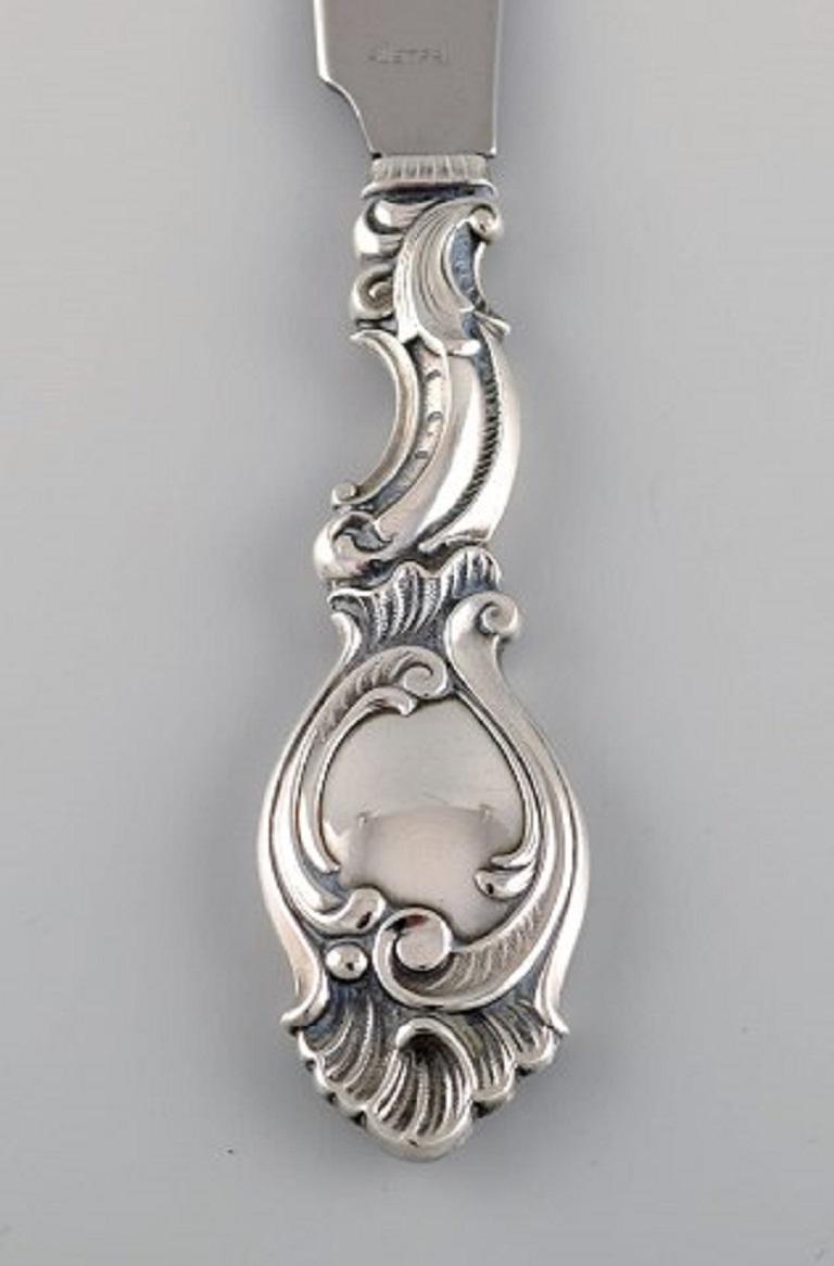 Mid-20th Century Danish Silversmith, Five Serving Parts in Silver, Rococo Style, 1940s For Sale