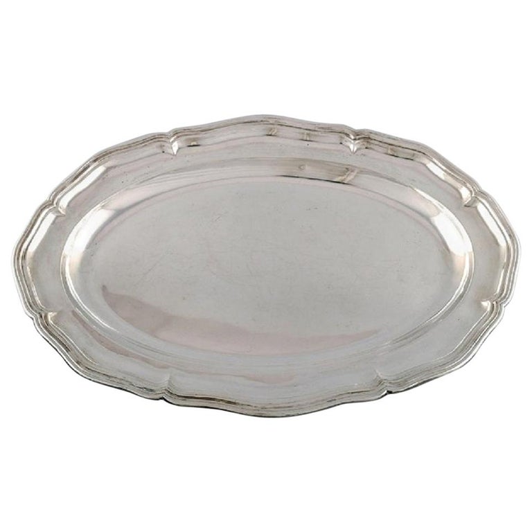 Danish Silversmith, Large Serving Dish in Silver, Dated 1936 For Sale