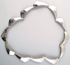 Danish Silversmith Sterling Silver Necklace and Bracelet Mid-20th Century