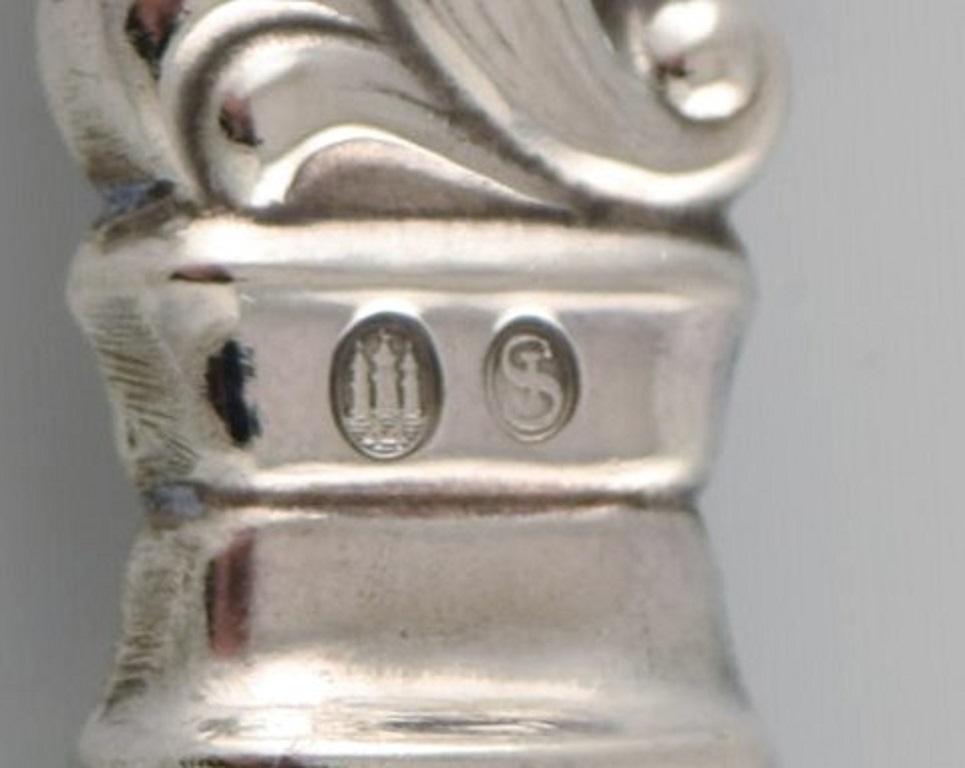 Platero danés, tres piezas para servir en plata, estilo rococó, años 40 en Excelente estado para la venta en Copenhagen, DK