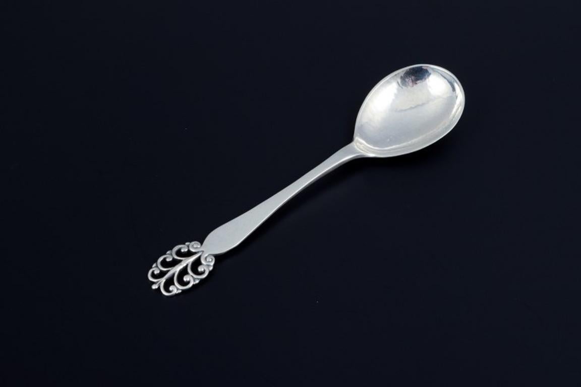 Mid-20th Century Danish Silversmith, Three Sugar Spoons, Danish 830 Silver, 1930/40s For Sale