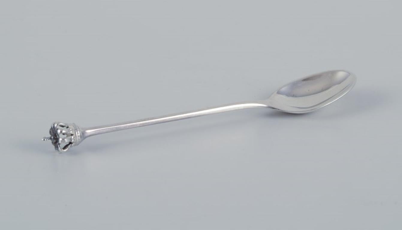 Danish silversmiths, including Heimbürger and others. Set of five spoons For Sale 4