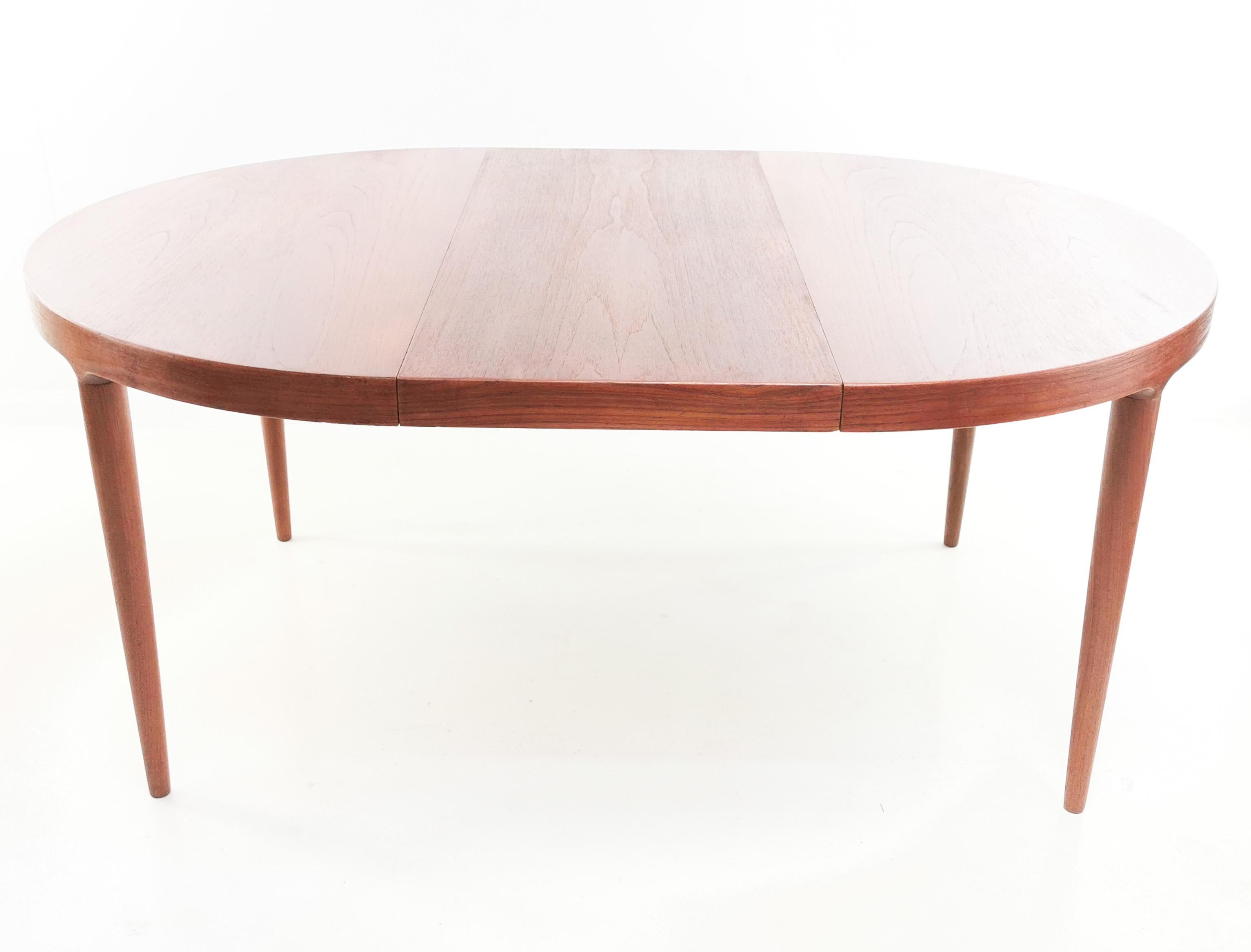 Mid-Century Modern Danish Skovmand & Andersen Teak Extending Dining Table Midcentury Vintage