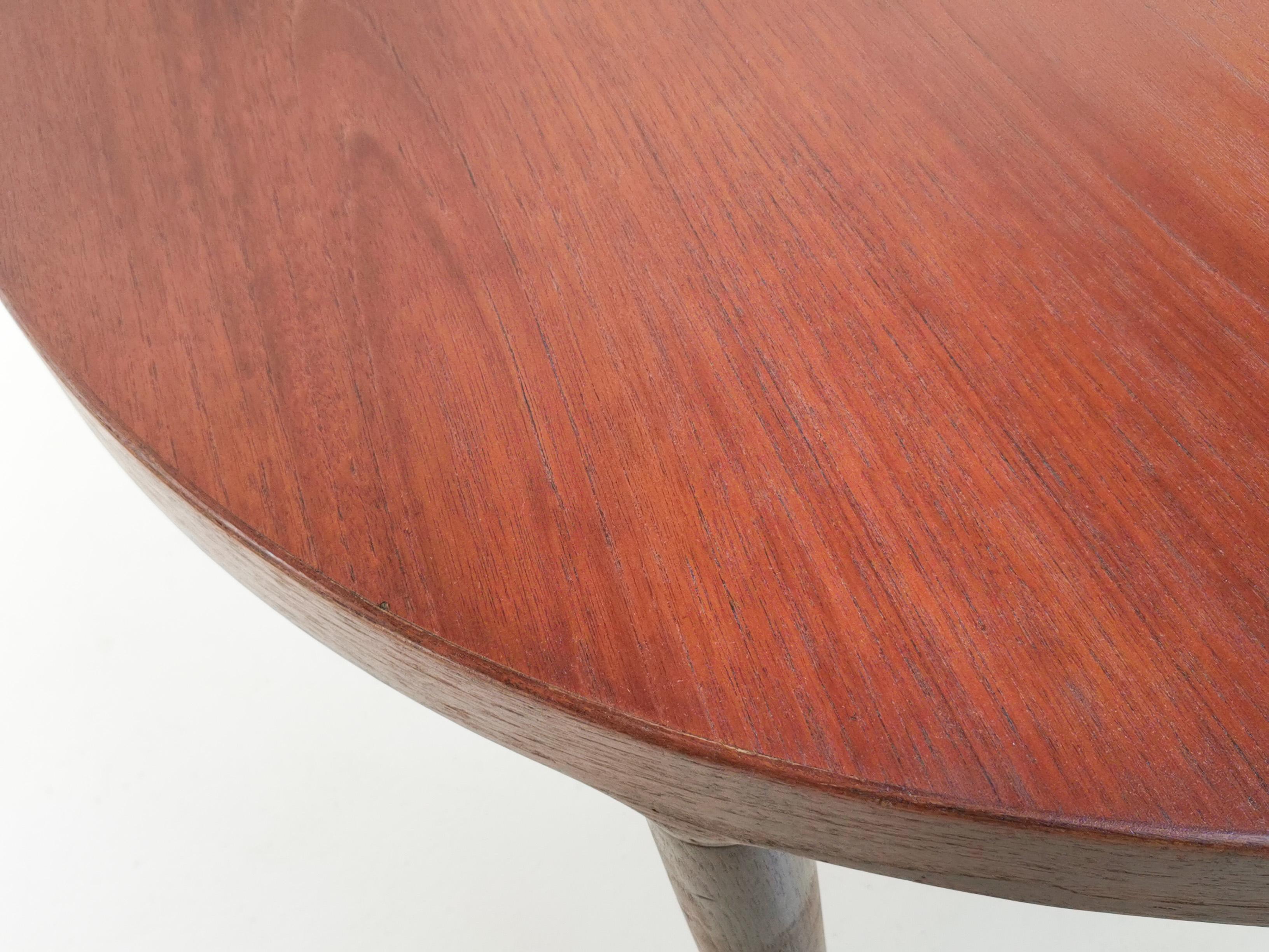 Mid-Century Modern Danish Skovmand & Andersen Teak Extending Dining Table Midcentury Vintage For Sale