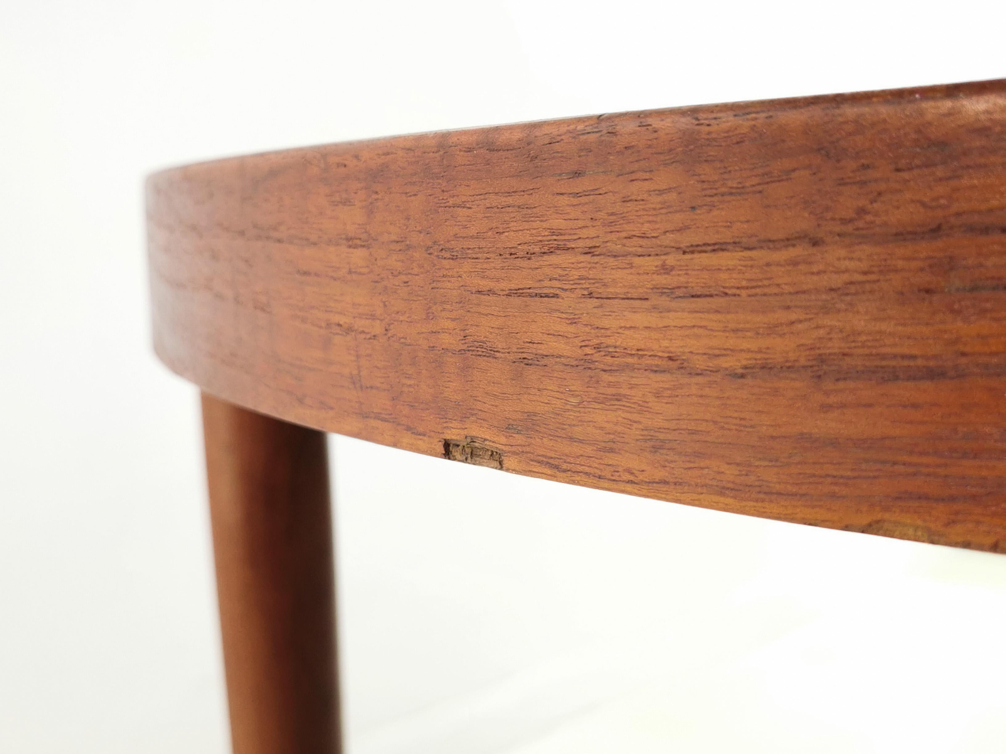 Scandinavian Danish Skovmand & Andersen Teak Extending Dining Table Midcentury Vintage For Sale