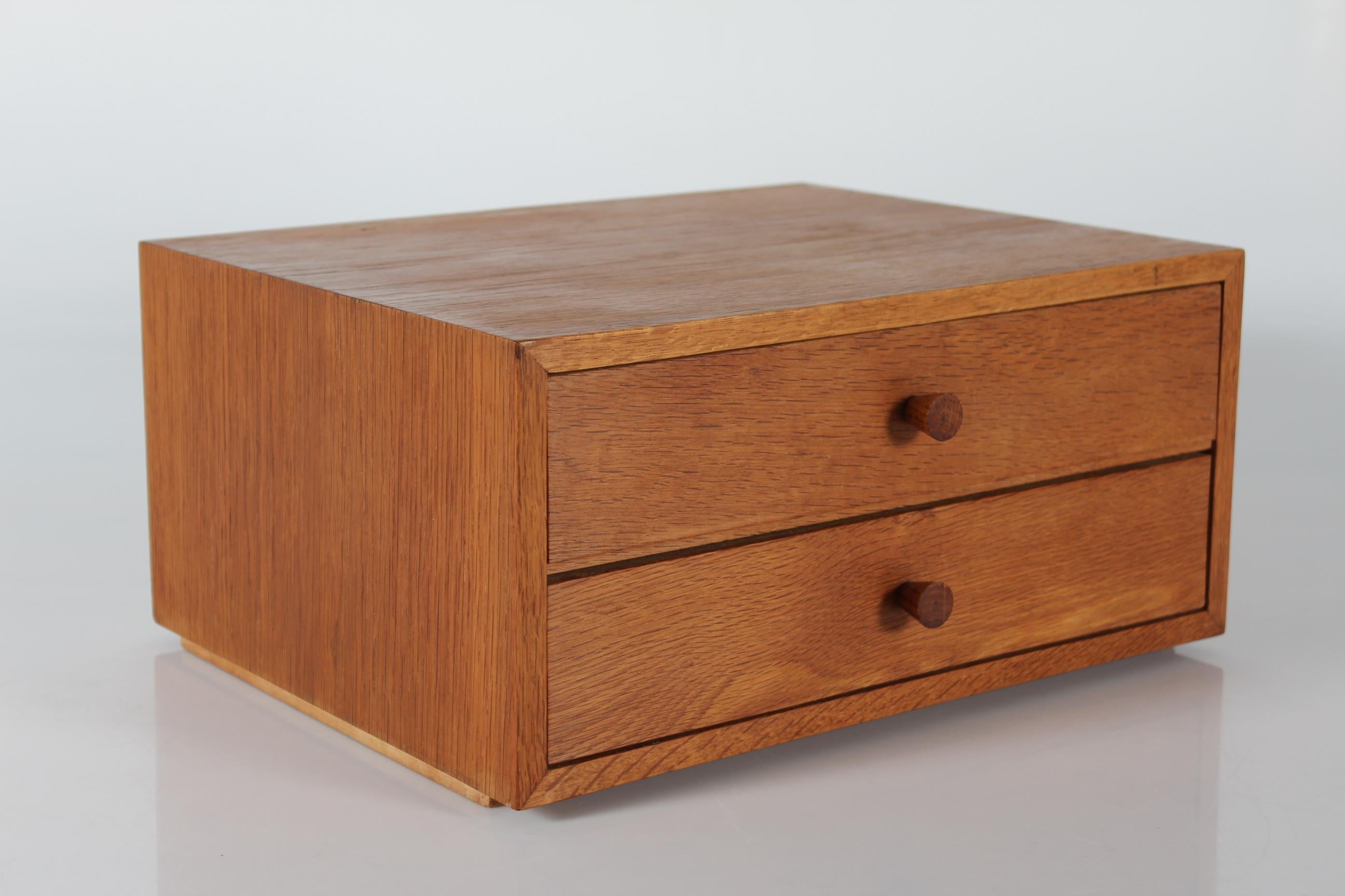 Mid-Century Modern Danish Small Chest of Drawers File Cabinet Made from Oak Midcentury Modern 1960s For Sale