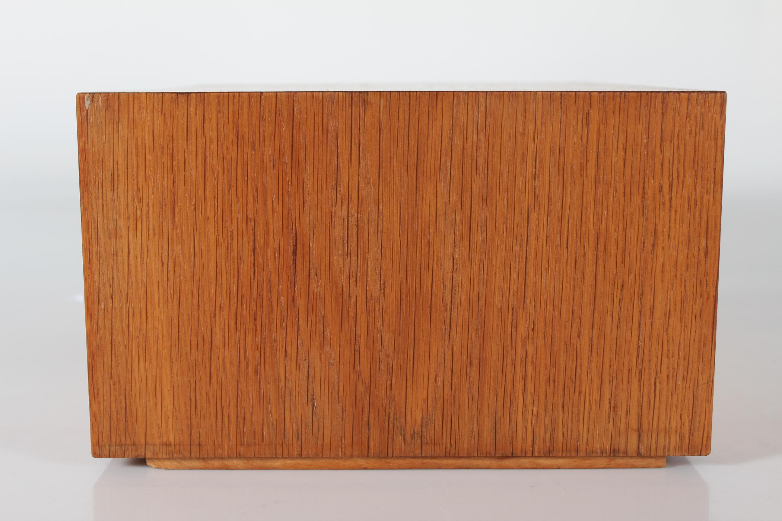 Mid-20th Century Danish Small Chest of Drawers File Cabinet Made from Oak Midcentury Modern 1960s For Sale