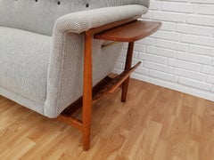 Danish design, sofa, 1960s, oakwood, wool, completely restored