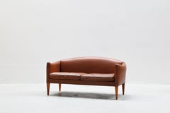Danish Sofa by Illum Wikkelsø for Holger Christiansen, Denmark, 1960s Leather