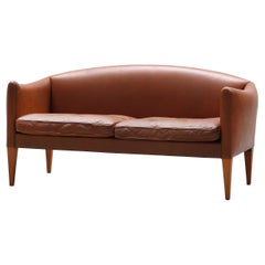 Danish Sofa by Illum Wikkelsø for Holger Christiansen, Denmark, 1960s Leather