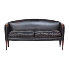 Danish Sofa by Illum Wikkelsø for Holger Christiansen, Denmark, 1960s Leather