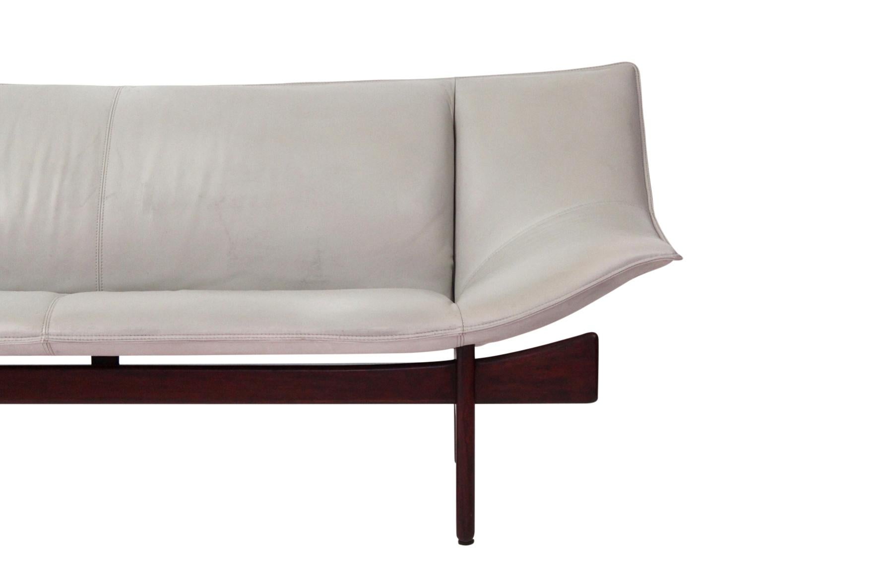 Leather Danish Sofa by Okamura & Marquardsen