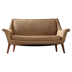 Danish Sofa in Brown Wool