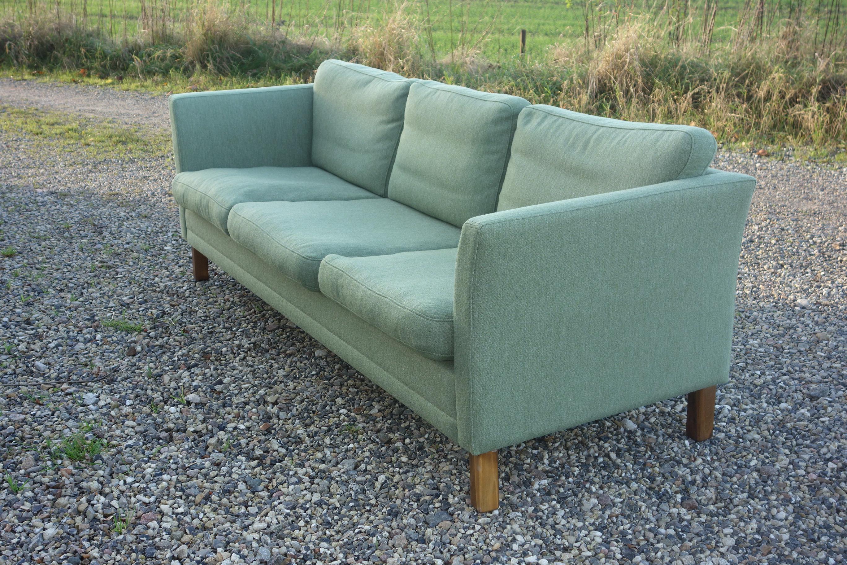 Modern Danish Sofa in Classic Børge Mogensen, Kaare Klint Style, Wool and Down Filling For Sale
