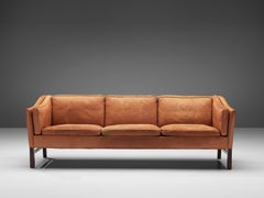 Danish Sofa in Cognac Leather