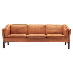 Danish Sofa in Cognac Leather