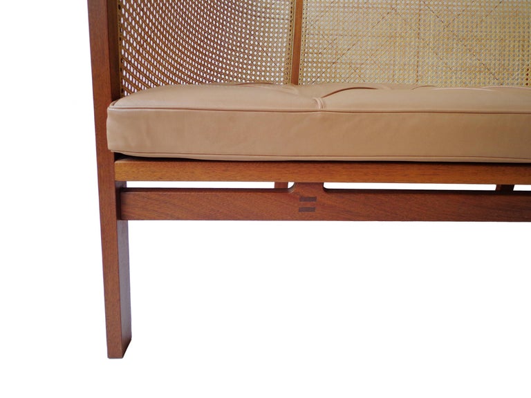 Danish Sofa in Mahogany and Leather by Rud Thygesen / Johnny Sorensen for Botium For Sale 1
