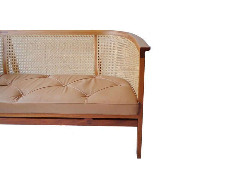 Danish Sofa in Mahogany and Leather by Rud Thygesen / Johnny Sorensen for Botium For Sale 2