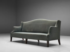 Danish Sofa in Soft Green Upholstery