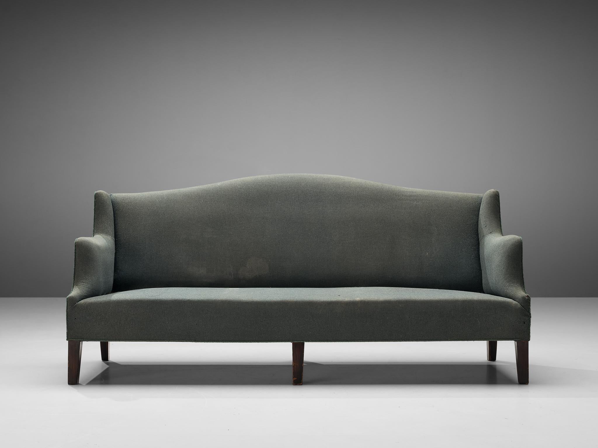 Mid-20th Century Danish Sofa in Soft Green Upholstery For Sale