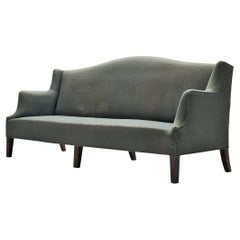 Danish Sofa in Soft Green Upholstery