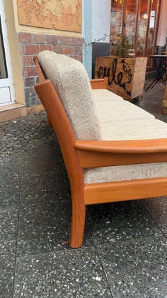 Danish Sofa in Wood and Wool from Dyrlund, 1960s