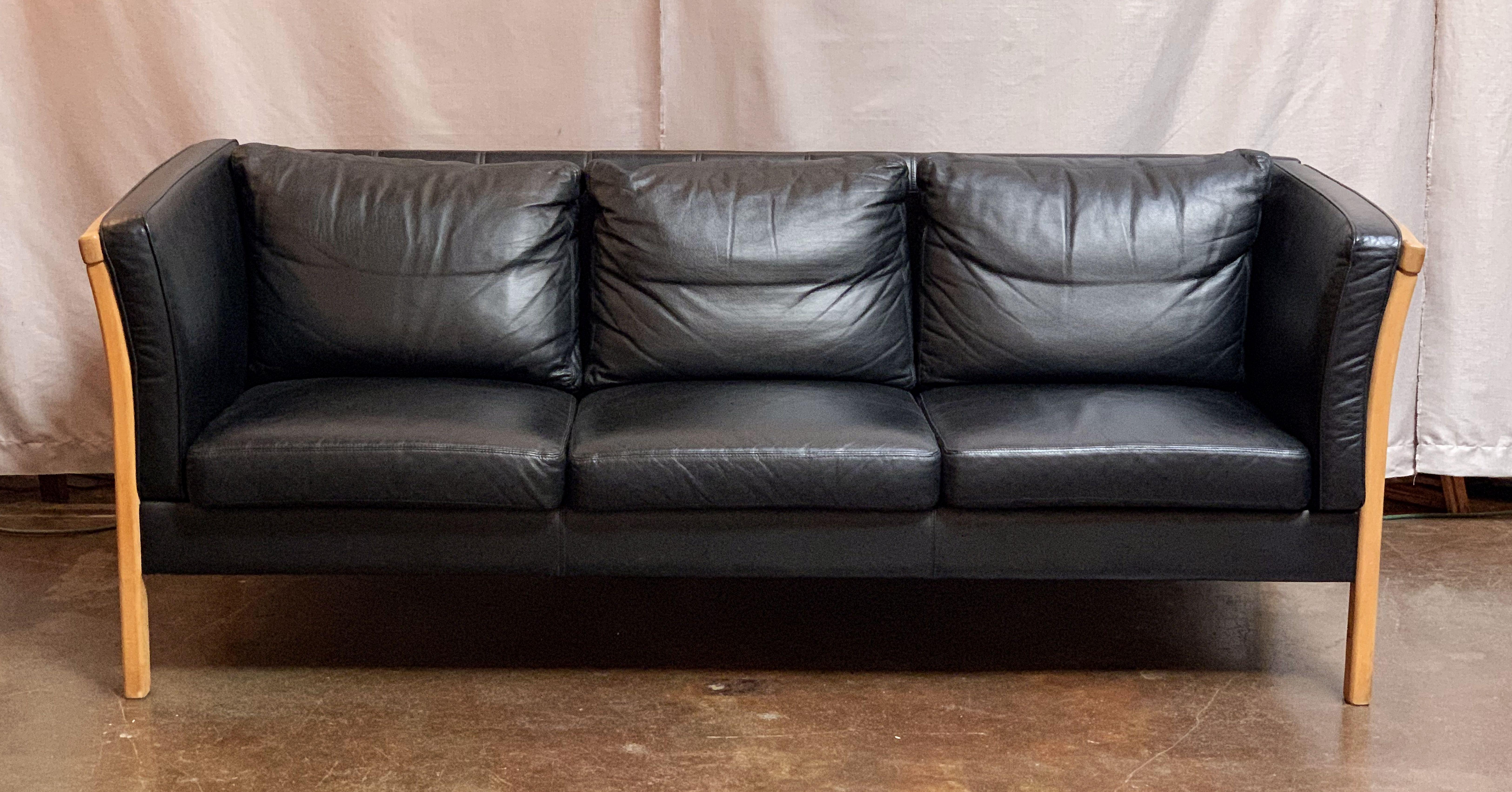 danish sofa leather