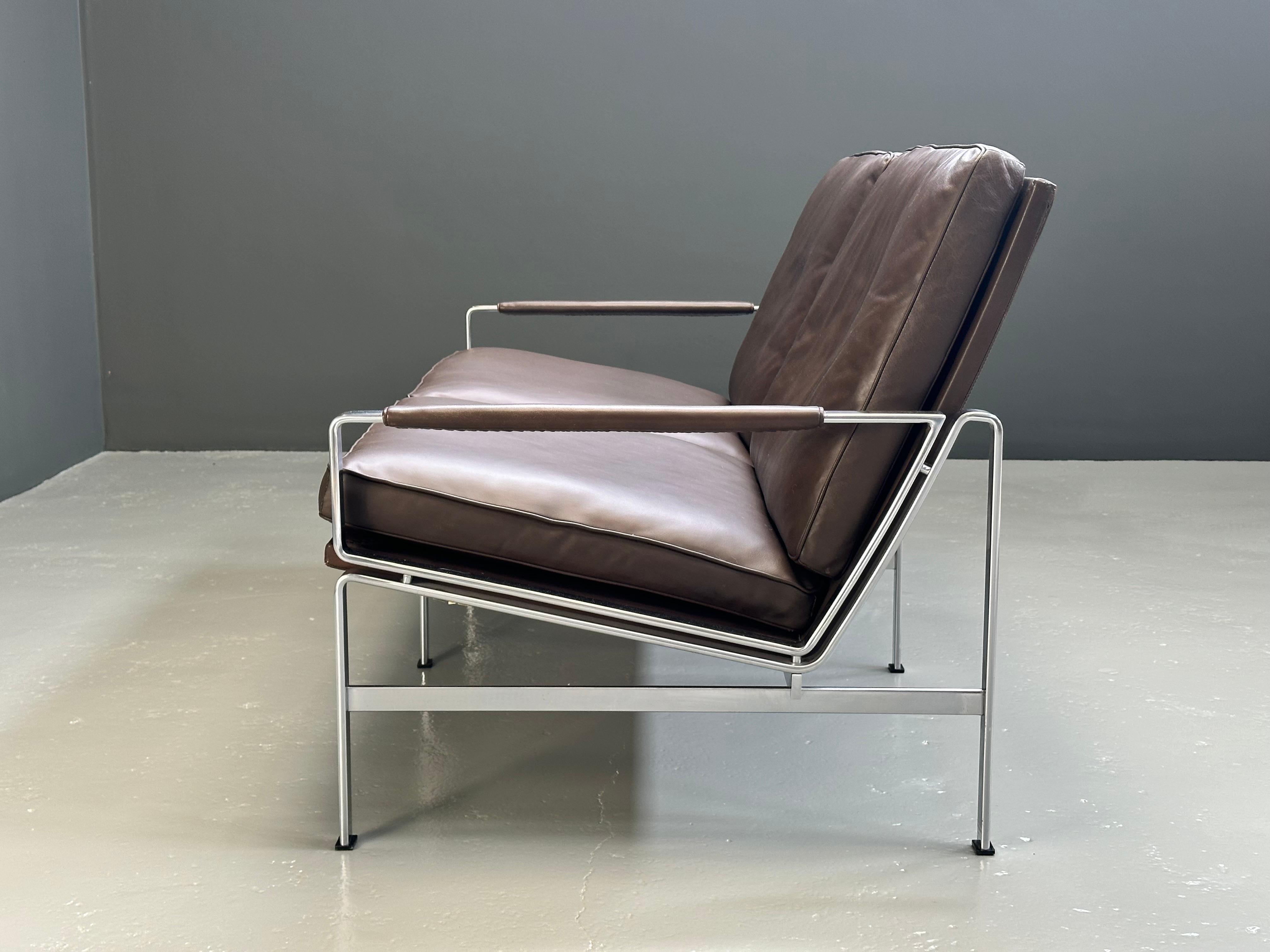 Pelle Set di divani danesi FK 6720 di Preben Fabricius & Jørgen Kastholm per Kill Internati in vendita