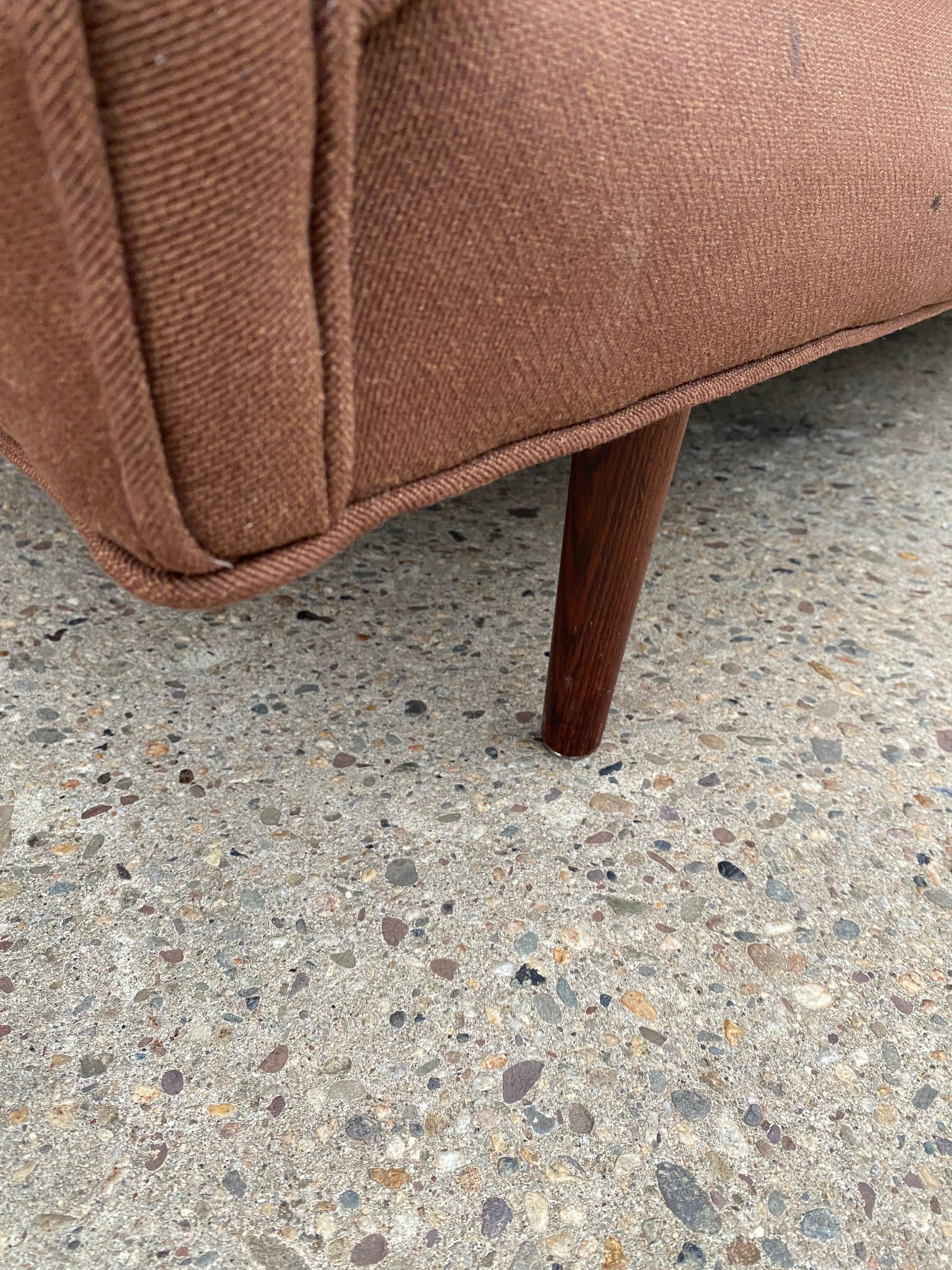 Upholstery Danish Sofa with Rosewood Legs