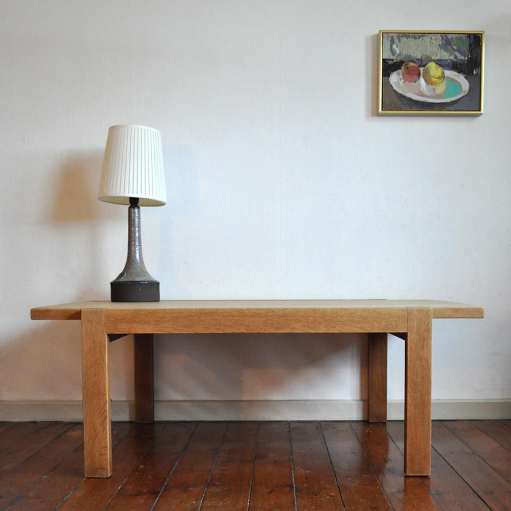 Danish Solid Oak Coffee or Side Table For Sale 7