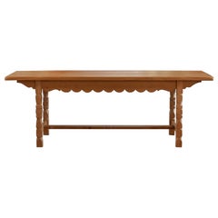 Danish Solid Oak Coffee Table in the Style of Henning Kjaernulf, 1960s