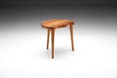 Danish Solid Pine Tripod Stool, Denmark, 1960s