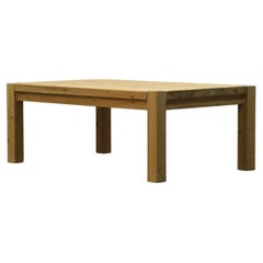 Danish Solid Pine Wood Coffee Table 1970/80s