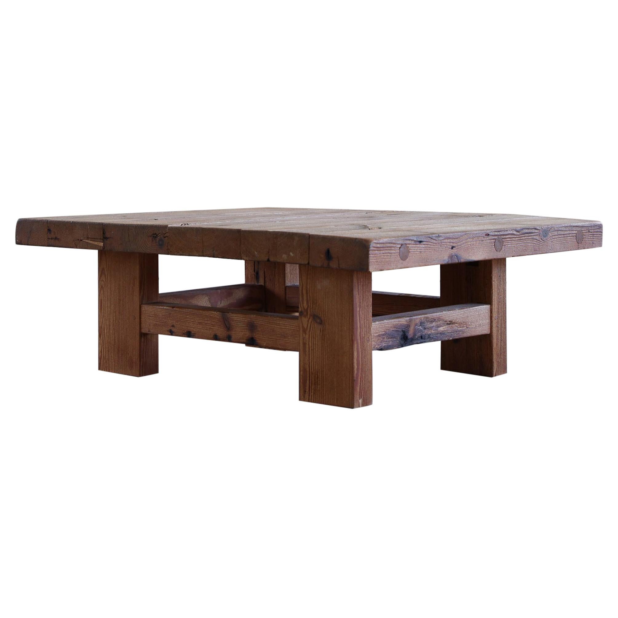 Danish Solid Pomeranian Pine Coffee Table by Jens Lyngsøe, 1980s