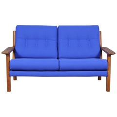 Danish Solid Teak 2-Seat Sofa by Juul Kristensen for Glostrup, 1960s