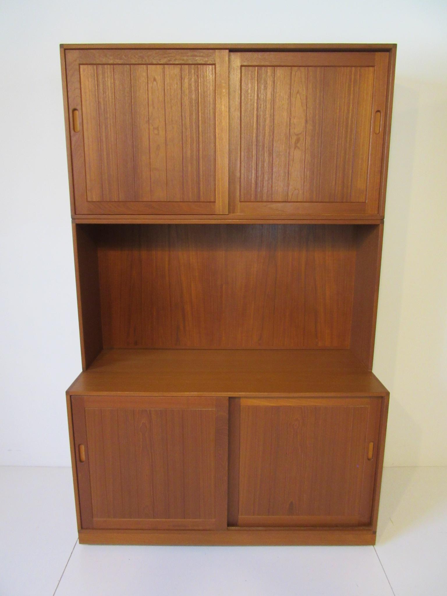 Danish Solid Teak 3-Piece Cabinet / Bookcase by Erik Brouer Mobelfabrik, Denmark 4
