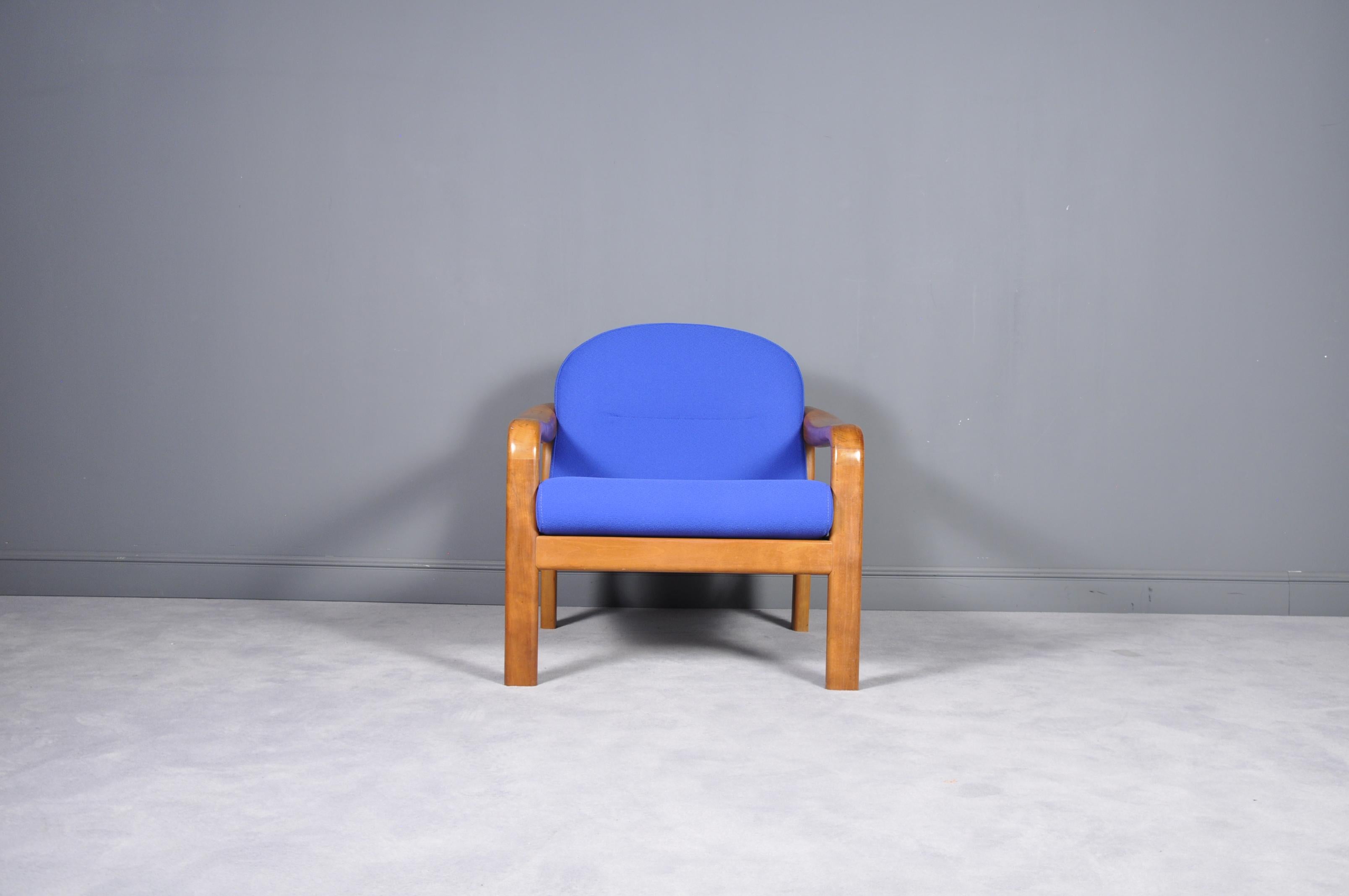 Fabric Danish Solid Teak Armchair by Komfort, 1960s