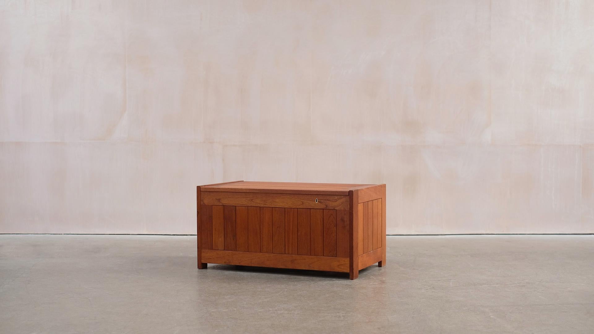 Scandinavian Modern Danish Solid Teak Blanket Box by Randers
