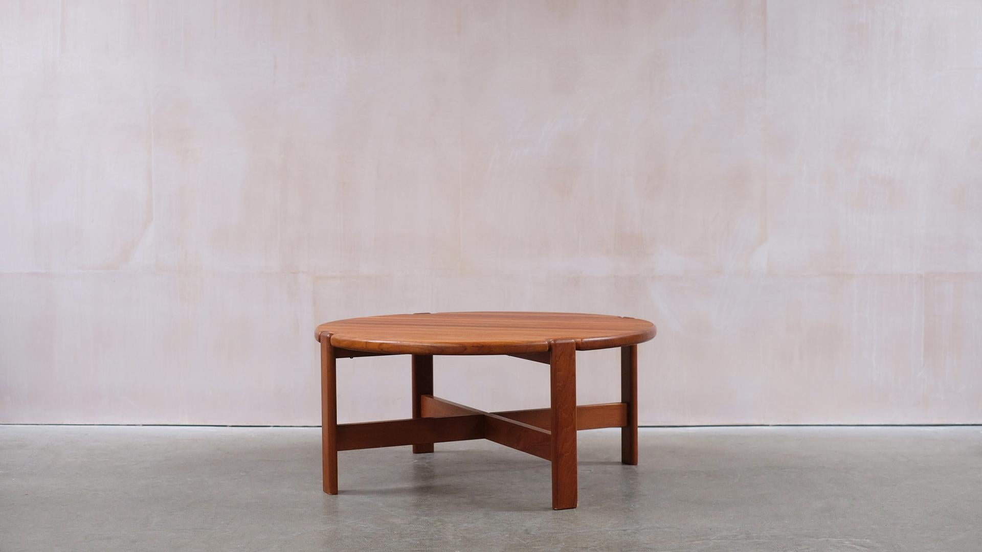 20th Century Danish Solid Teak Coffee Table  For Sale