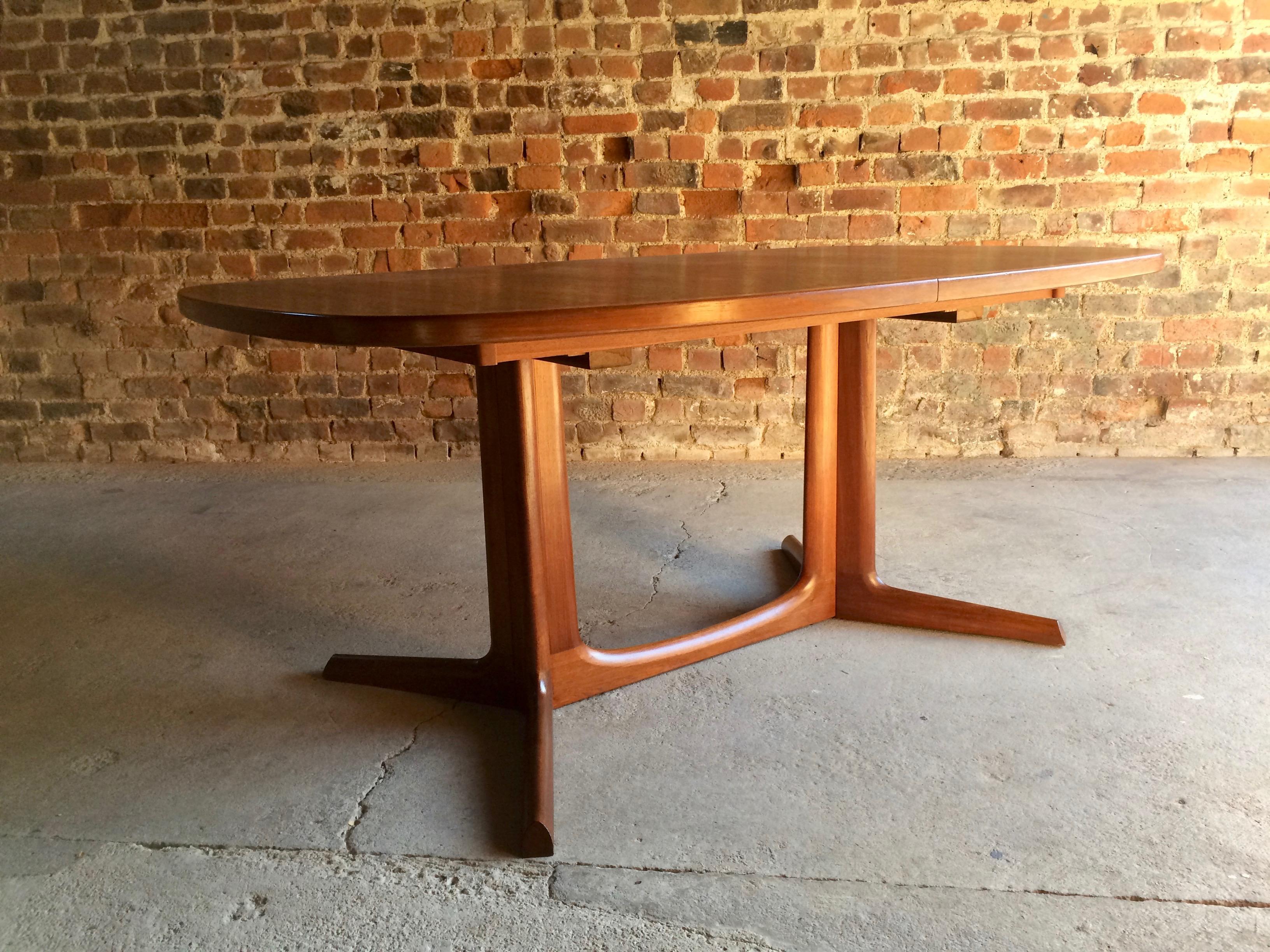 Mid-Century Modern Danish Solid Teak Dining Table by Niels Otto Moller for Gudme Mobelfabrik, 1960s